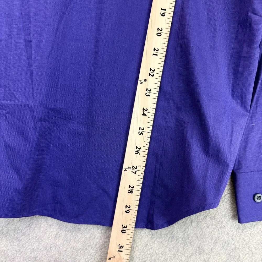 Banana Republic Mens Button Up Shirt Purple Long Sleeve Stretch Slim Fit M
